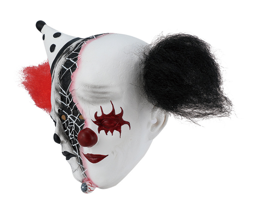 Two-Faced Fake Stitched Clown Latex Mask Halloween Horror Cosplay Props