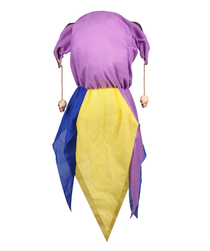 Scary Evil Jester Clown Full Head Latex Mask with Color Hat Halloween Costume