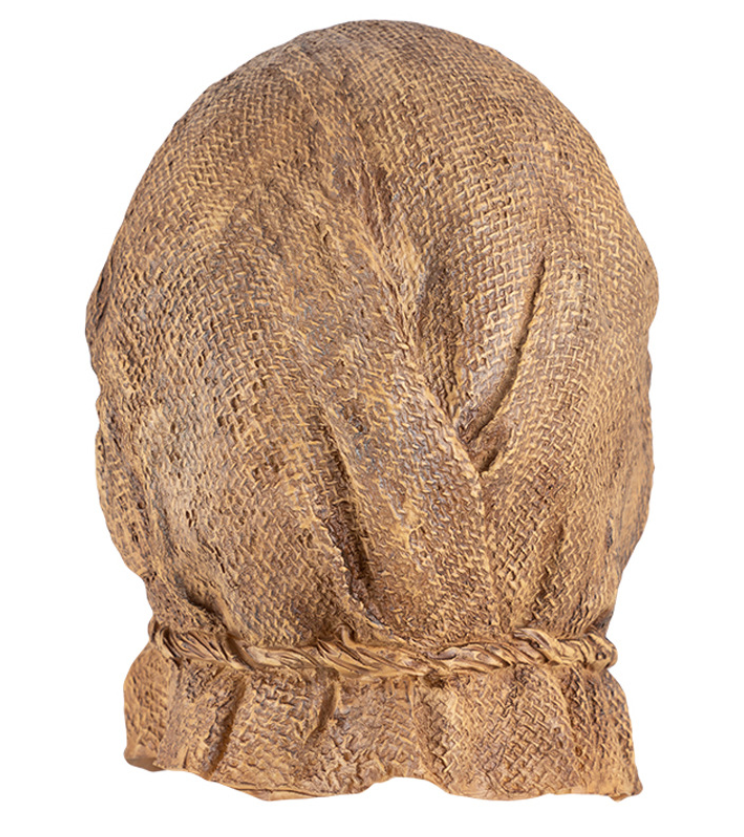 Creepy Burlap Sack Scarecrow Full Head Latex Mask Adult Halloween Fancy Dress