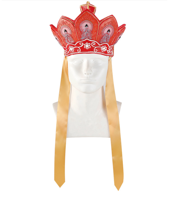 Journey to the West Tang Monk Priest Crown Latex Hat Cosplay Costume Accessory
