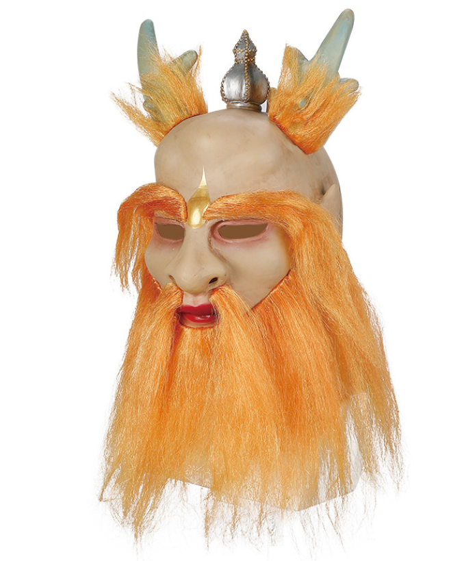 Soft Latex Dragon King Full Head Mask Journey to the West Halloween Cosplay Prop