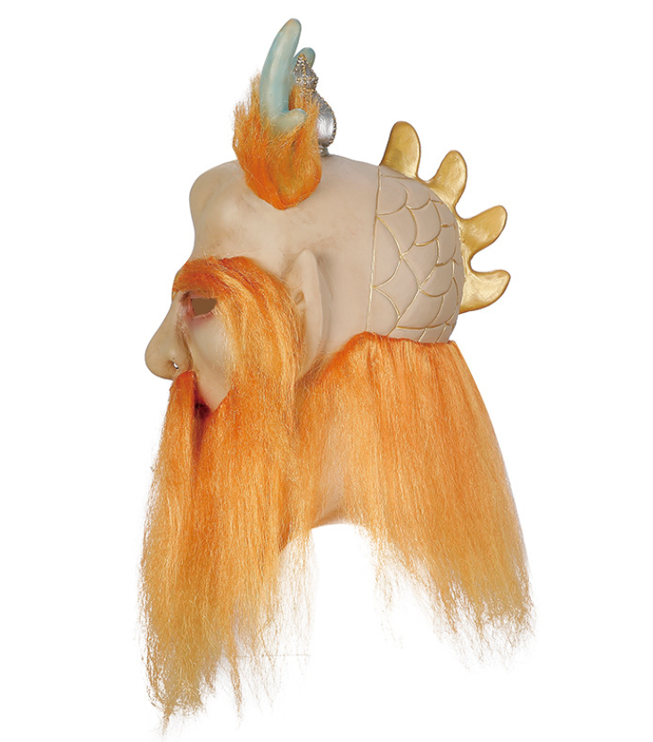 Soft Latex Dragon King Full Head Mask Journey to the West Halloween Cosplay Prop