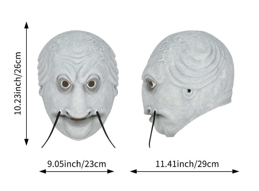 Latex Benborba Fish Goblin Mask Journey to the West Halloween Cosplay Costume