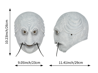 Latex Benborba Fish Goblin Mask Journey to the West Halloween Cosplay Costume