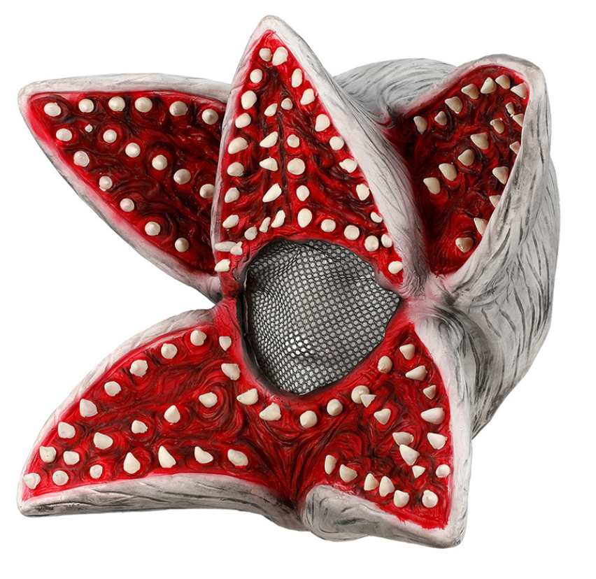 Flower Mouth Monster Latex Full Head Mask Scary Carnivorous Creature Mask for Halloween Cosplay Costume Party
