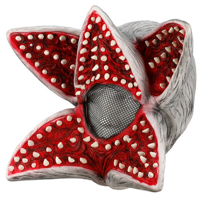 Flower Mouth Monster Latex Full Head Mask Scary Carnivorous Creature Mask for Halloween Cosplay Costume Party