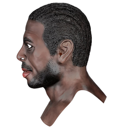 Realistic Black Man Latex Mask Full Head Male Mask  Human Face Disguise Mask for Halloween Cosplay