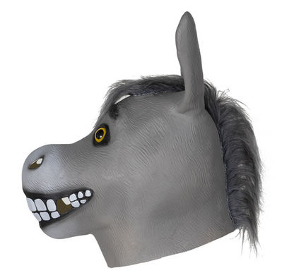 Donkey Mask Latex Full Head Mask Shrek Donkey Cosplay Halloween Fancy Dress Party Costume Prop