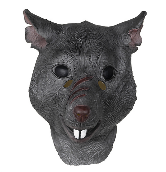Rat Mask Latex Full Head Mask Scary Rat Animal Mask Halloween Fancy Dress Cosplay Costume Prop