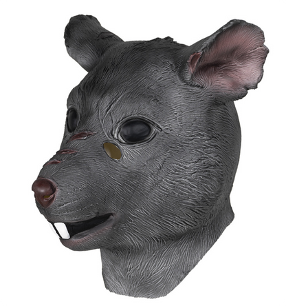 Rat Mask Latex Full Head Mask Scary Rat Animal Mask Halloween Fancy Dress Cosplay Costume Prop