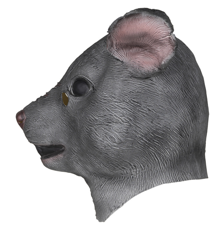 Rat Mask Latex Full Head Mask Scary Rat Animal Mask Halloween Fancy Dress Cosplay Costume Prop