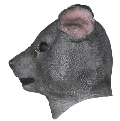 Rat Mask Latex Full Head Mask Scary Rat Animal Mask Halloween Fancy Dress Cosplay Costume Prop