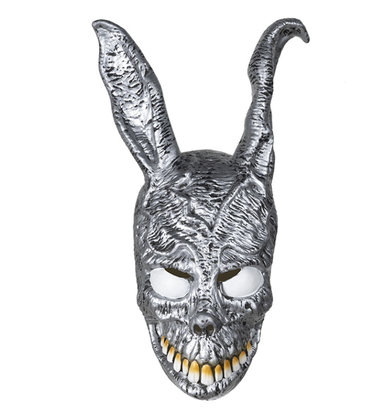 Frank The Rabbit Latex Mask Silver Scary Bunny Skull Mask Halloween Cosplay Fancy Dress Costume Mask