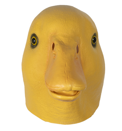 Yellow Duck Latex Mask Full Head Realistic Duck Animal Mask Halloween Fancy Dress Cosplay Party Mask