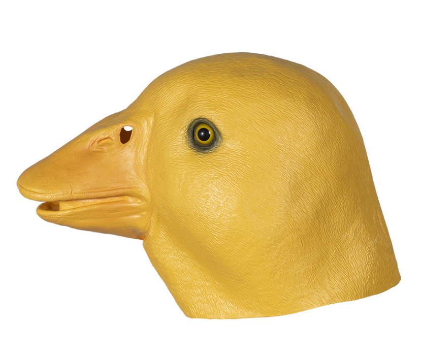 Yellow Duck Latex Mask Full Head Realistic Duck Animal Mask Halloween Fancy Dress Cosplay Party Mask