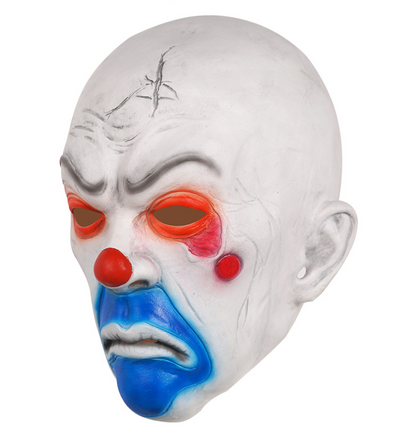 Bald Scary Clown Latex Full Head Mask Horror Frown Clown Halloween Cosplay Costume Prop