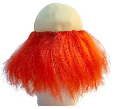 Scary Cracked Clown Mask with Orange Hair Latex Full Head Horror Mask for Halloween Cosplay