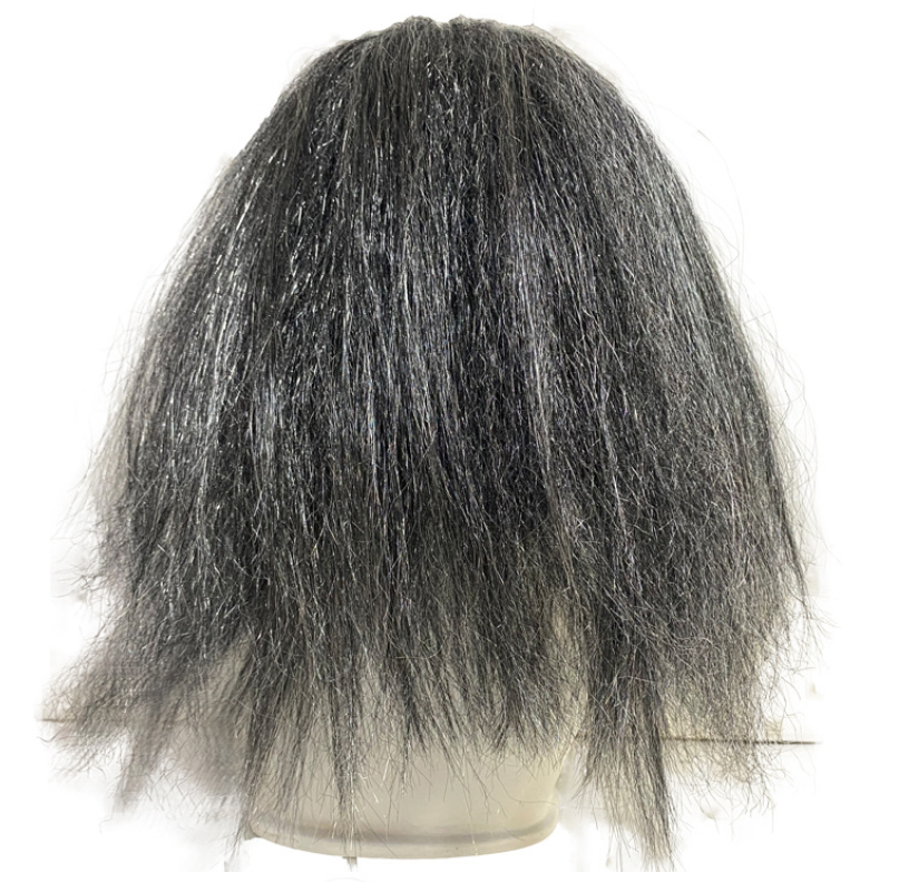 Scary Old Witch Ghost Latex Mask, Grey Hair Horror Full Head Mask for Halloween Cosplay