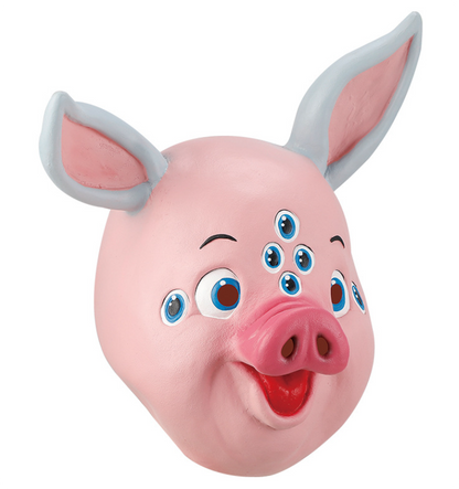 Multi Eyes Pig Latex Mask Weird Pink Pig Full Head Mask for Halloween Cosplay