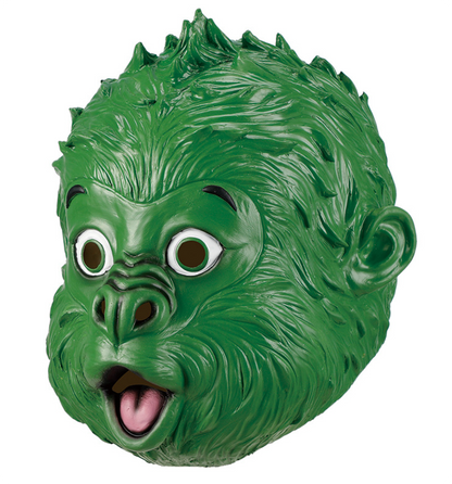 Green Monkey Latex Mask Funny Full Head Ape Mask for Halloween Cosplay Party