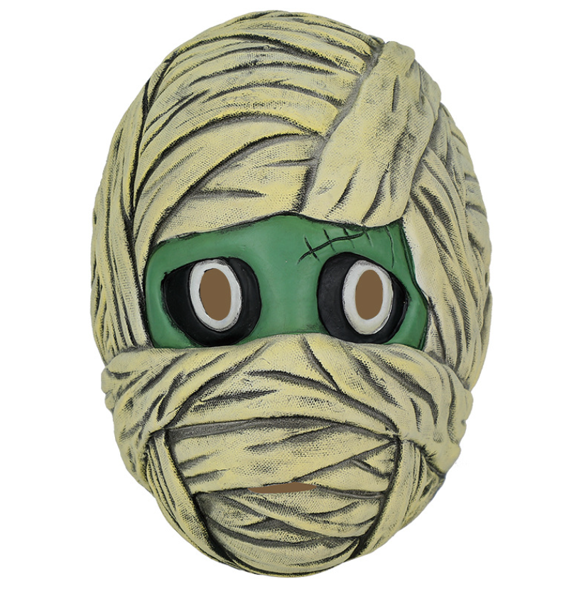 Mummy Turtle Latex Mask Wrapped Bandage Full Head Mask for Halloween Cosplay Party