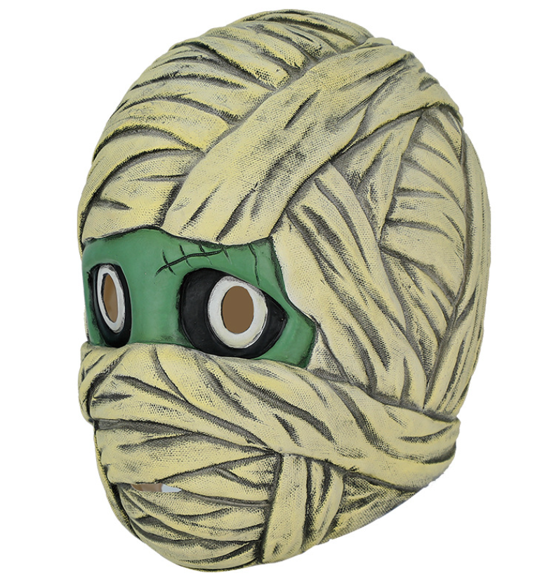 Mummy Turtle Latex Mask Wrapped Bandage Full Head Mask for Halloween Cosplay Party