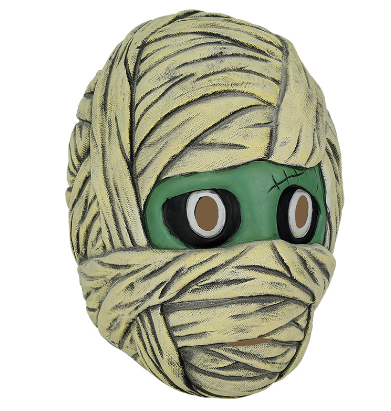 Mummy Turtle Latex Mask Wrapped Bandage Full Head Mask for Halloween Cosplay Party