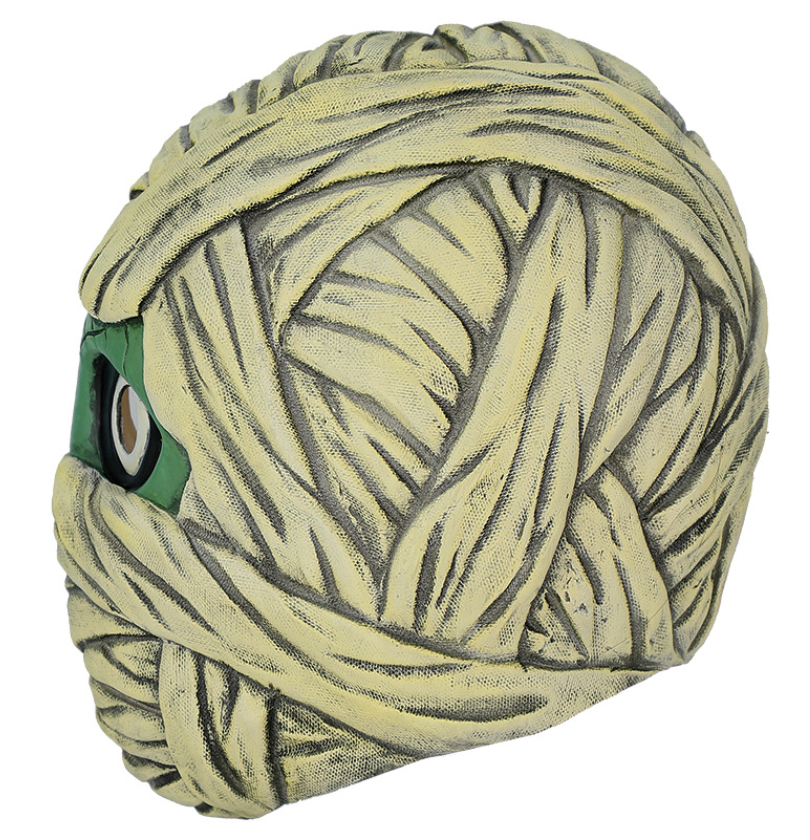 Mummy Turtle Latex Mask Wrapped Bandage Full Head Mask for Halloween Cosplay Party