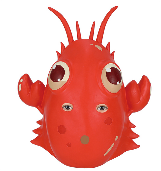 Cute Red Lobster Latex Mask Full Head Animal Mask Halloween Cosplay Costume