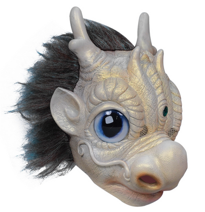 Cute Chinese Dragon Latex Mask Full Head Oriental Dragon Cosplay Mask Halloween Costume