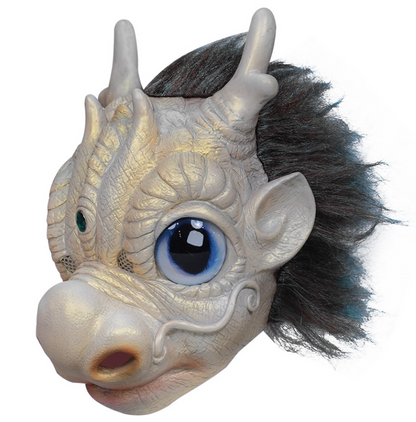 Cute Chinese Dragon Latex Mask Full Head Oriental Dragon Cosplay Mask Halloween Costume