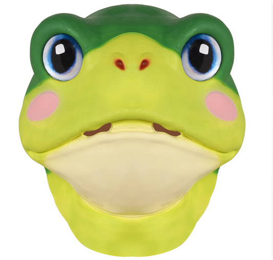 Cute Frog Latex Full Head Mask Cartoon Animal Mask Halloween Cosplay Party Costume