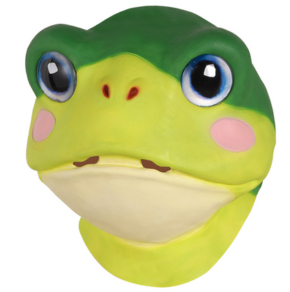 Cute Frog Latex Full Head Mask Cartoon Animal Mask Halloween Cosplay Party Costume