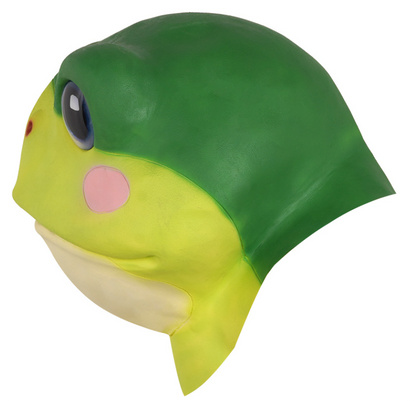 Cute Frog Latex Full Head Mask Cartoon Animal Mask Halloween Cosplay Party Costume