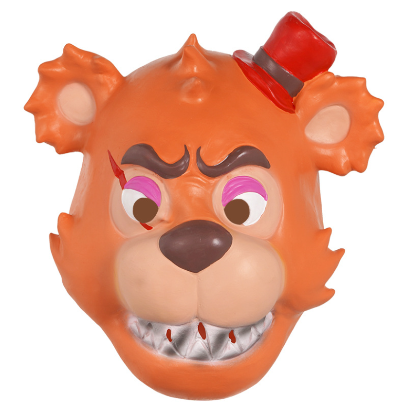 Freddy Bear Latex Mask Five Nights Horror Game Full Head Mask Halloween Cosplay Mask