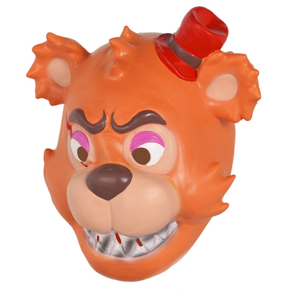 Freddy Bear Latex Mask Five Nights Horror Game Full Head Mask Halloween Cosplay Mask