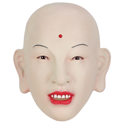 Bald Monk Latex Mask with Red Bindi Journey to the West Tang Sanzang Cosplay Mask