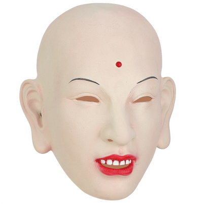 Bald Monk Latex Mask with Red Bindi Journey to the West Tang Sanzang Cosplay Mask