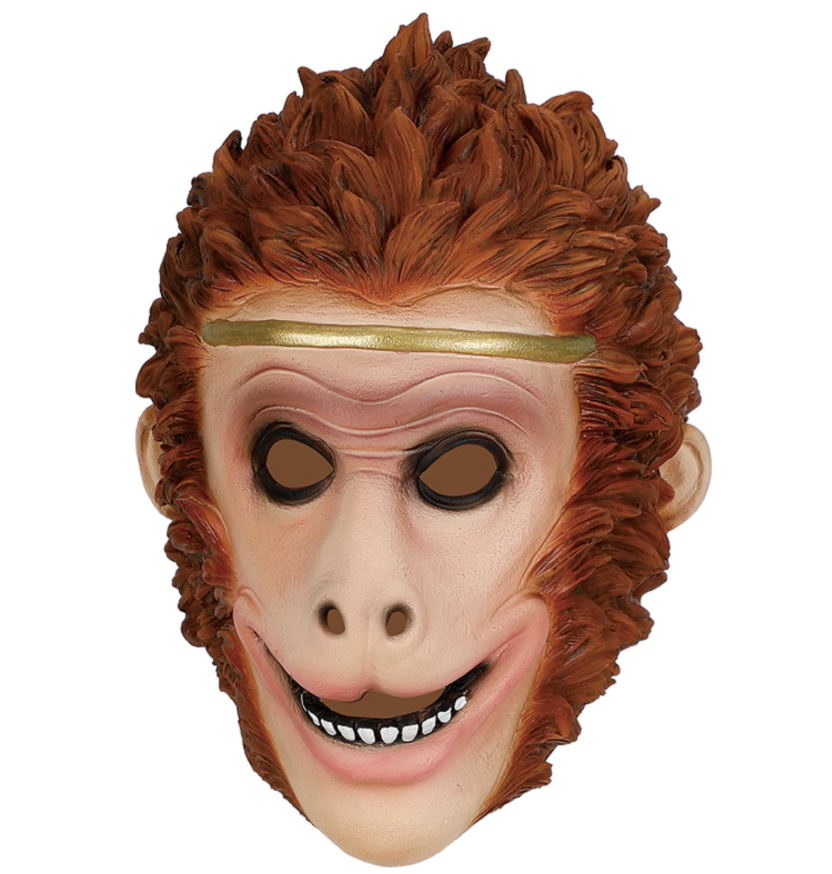 Sun Wukong Monkey King Latex Mask Golden Headband Journey to the West Cosplay Mask