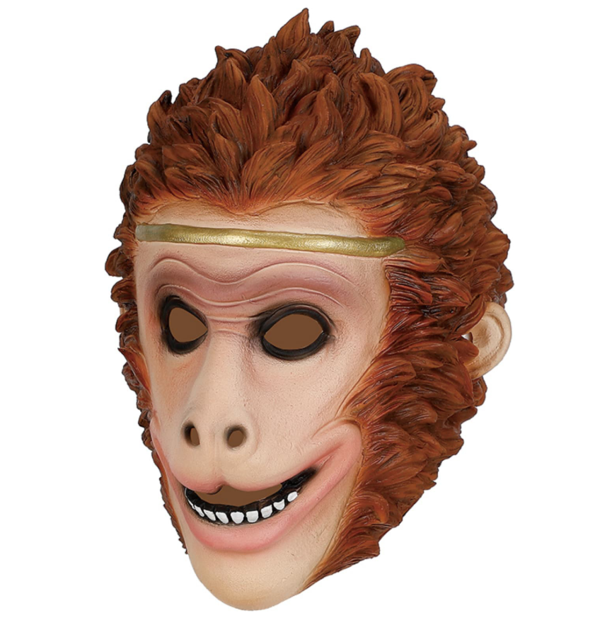 Sun Wukong Monkey King Latex Mask Golden Headband Journey to the West Cosplay Mask