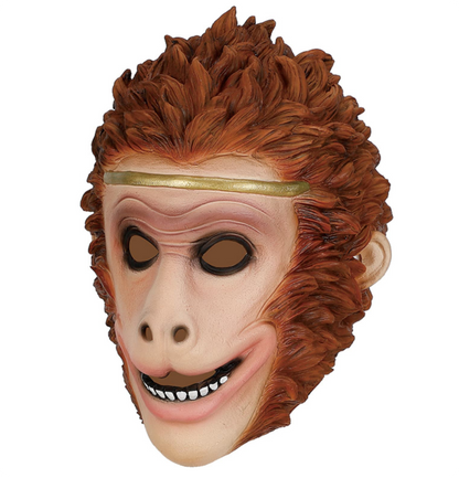 Sun Wukong Monkey King Latex Mask Golden Headband Journey to the West Cosplay Mask