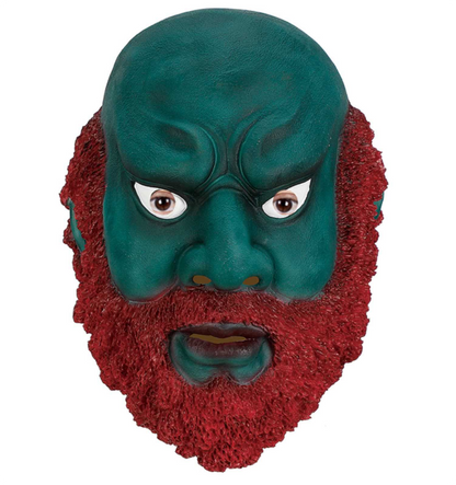 Sha Wujing Green Face Red Beard Latex Mask Journey to the West Cosplay Mask