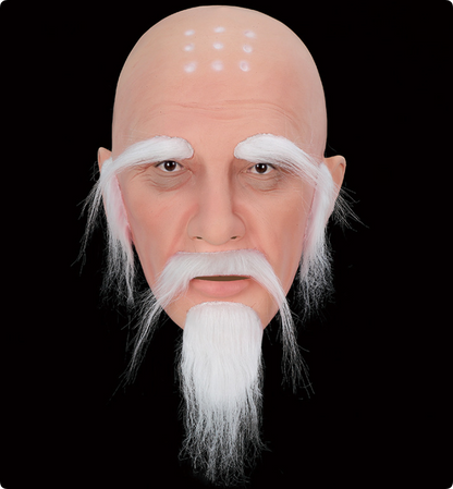 Tang Sanzang Monk Latex Mask White Beard Journey to the West Cosplay Mask