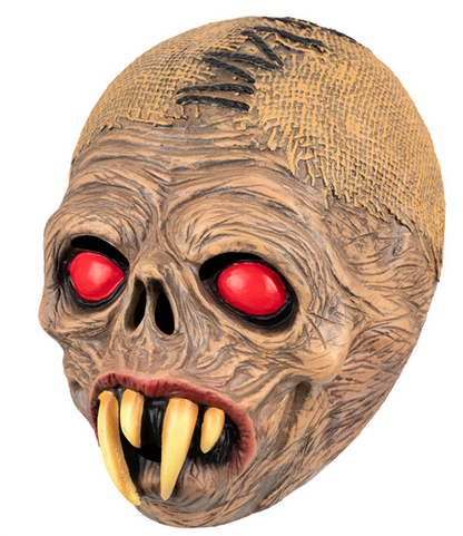 Scary Monster Latex Mask Red Eyes Fangs Halloween Cosplay Costume Party Haunted House Horror Prop