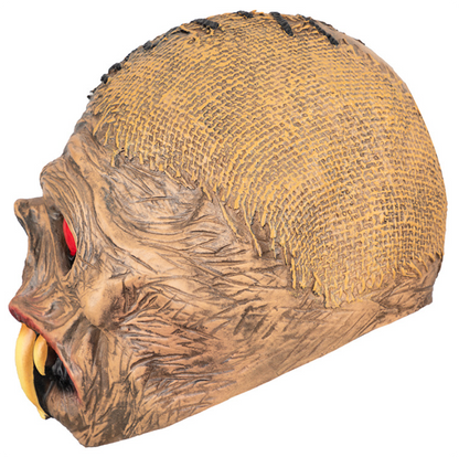 Scary Monster Latex Mask Red Eyes Fangs Halloween Cosplay Costume Party Haunted House Horror Prop