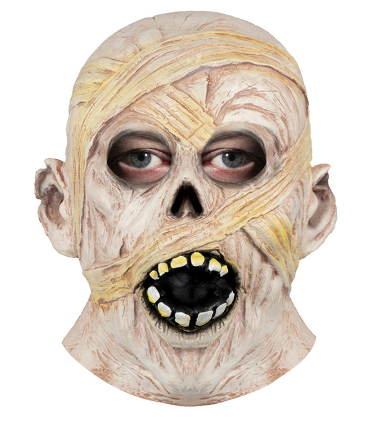 Mummy Latex Mask Scary Full Head Mask Halloween Cosplay Costume Party Haunted House Horror Prop