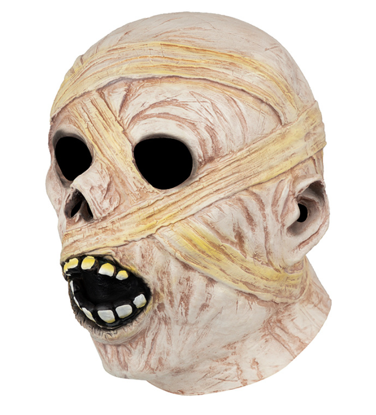 Mummy Latex Mask Scary Full Head Mask Halloween Cosplay Costume Party Haunted House Horror Prop