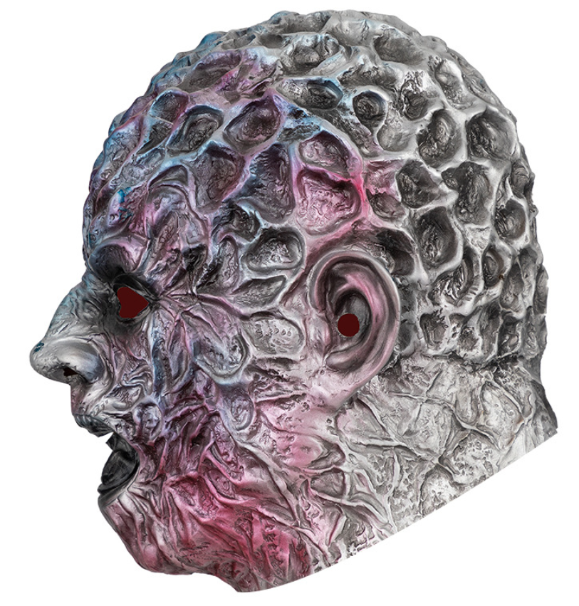 Horror Alien Creature Latex Mask Full Head Textured Bumpy Scaly Face Halloween Cosplay Haunted House Costume Prop