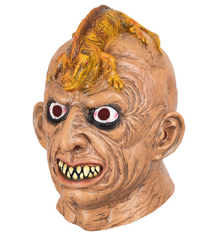 Scary Zombie Latex Mask With Lizard On Head Full Head Halloween Cosplay Costume Party Haunted House Horror Prop