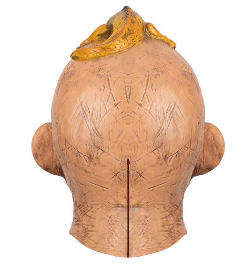 Scary Zombie Latex Mask With Lizard On Head Full Head Halloween Cosplay Costume Party Haunted House Horror Prop